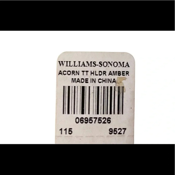 Williams Sonoma Acorn Taper Holder Amber - Picture 6 of 6